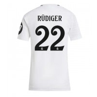 Dres Real Madrid Antonio Rudiger #22 Domáci pre Ženy 2024-25 Krátky Rukáv